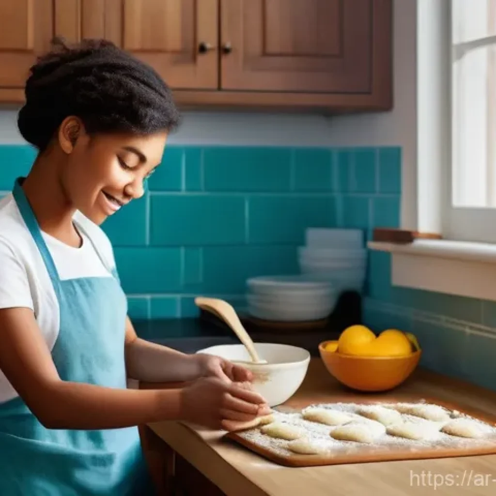 제과제빵 자격증 합격률 높이는 법 - **Prompt 1: "The Aspiring Home Baker's First Steps"**
"A candid, warm portrait of a young adult ...