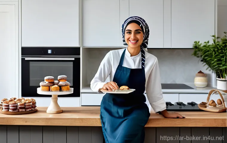 제과제빵 업계 연봉 분석 - **Home Baker to Entrepreneur with a Modern Twist**
    "A vibrant, warm image of a young Arab woman,...
